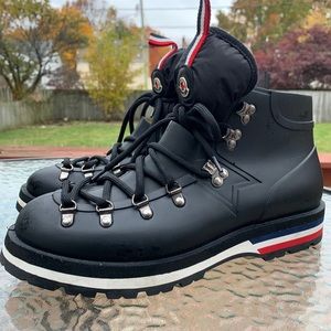 MONCLER Men Boots HENOC SCARPA Size 9 Black